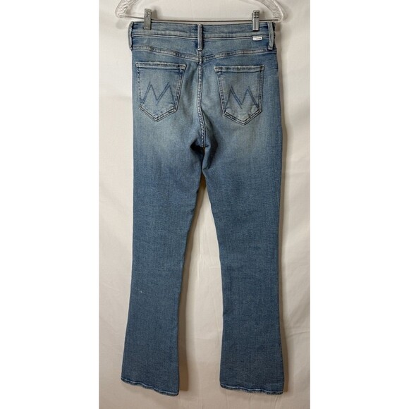 Mother High Waisted Runaway Bootcut Jeans 28 Dropping In Light Denim Blue USA - Picture 5 of 16